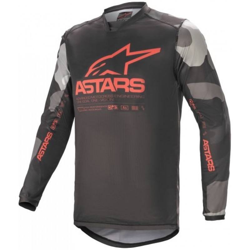 Джерси Alpinestars Racer Tactical Grey/Camo/Red купити від 0 грн